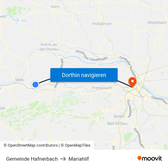 Gemeinde Hafnerbach to Mariahilf map