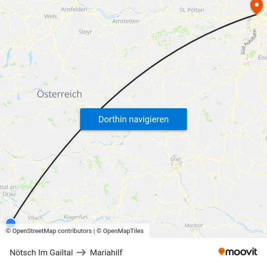 Nötsch Im Gailtal to Mariahilf map