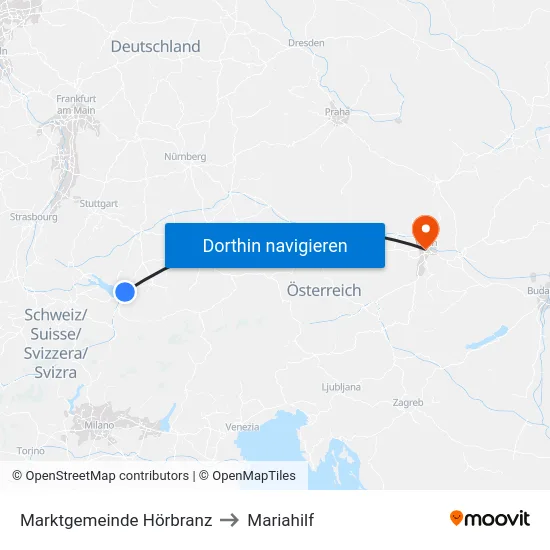 Marktgemeinde Hörbranz to Mariahilf map