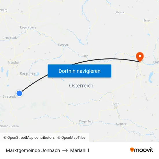 Marktgemeinde Jenbach to Mariahilf map
