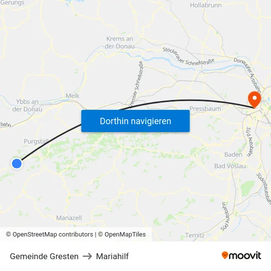 Gemeinde Gresten to Mariahilf map