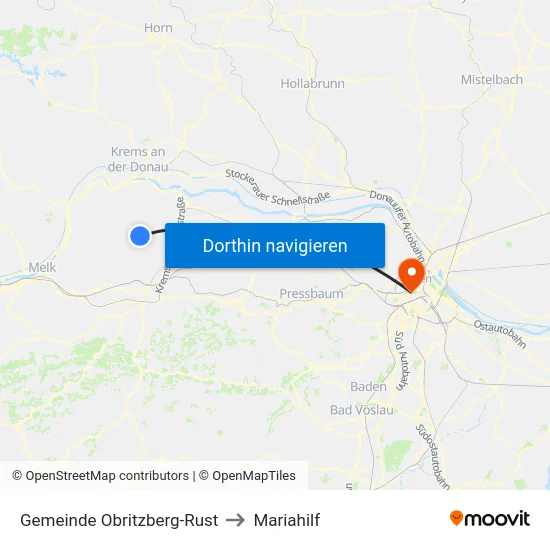 Gemeinde Obritzberg-Rust to Mariahilf map