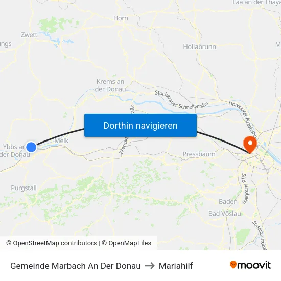 Gemeinde Marbach An Der Donau to Mariahilf map