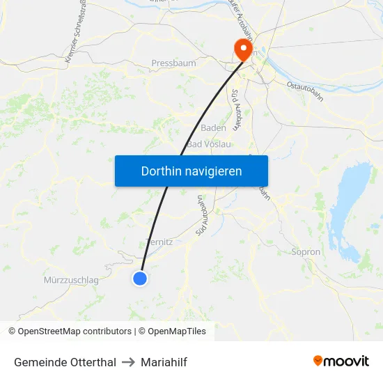Gemeinde Otterthal to Mariahilf map