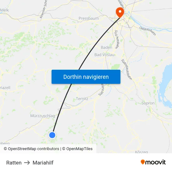 Ratten to Mariahilf map