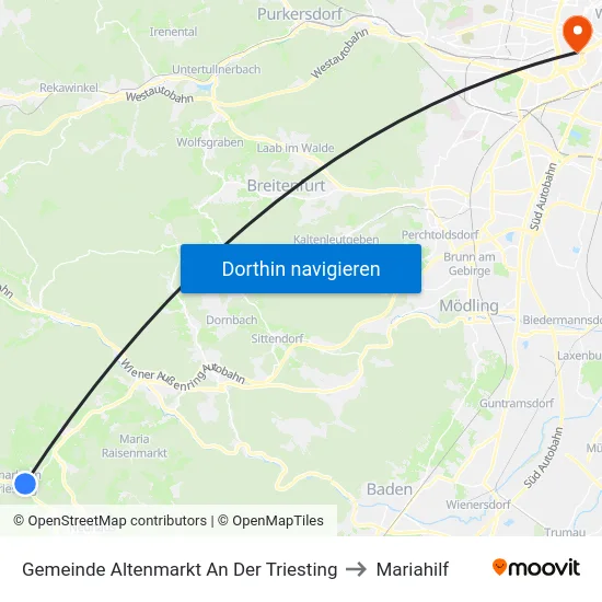 Gemeinde Altenmarkt An Der Triesting to Mariahilf map