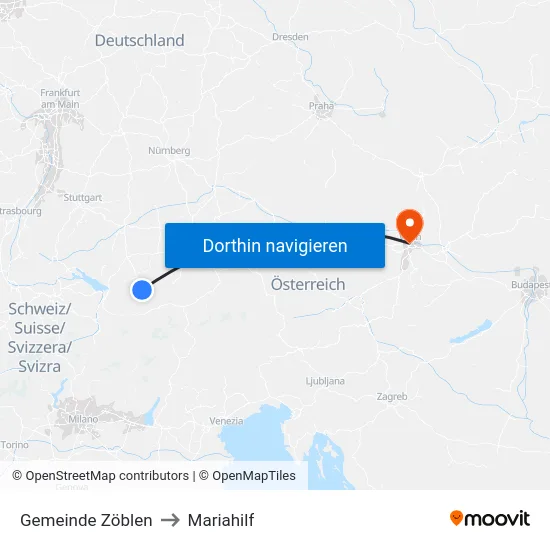 Gemeinde Zöblen to Mariahilf map
