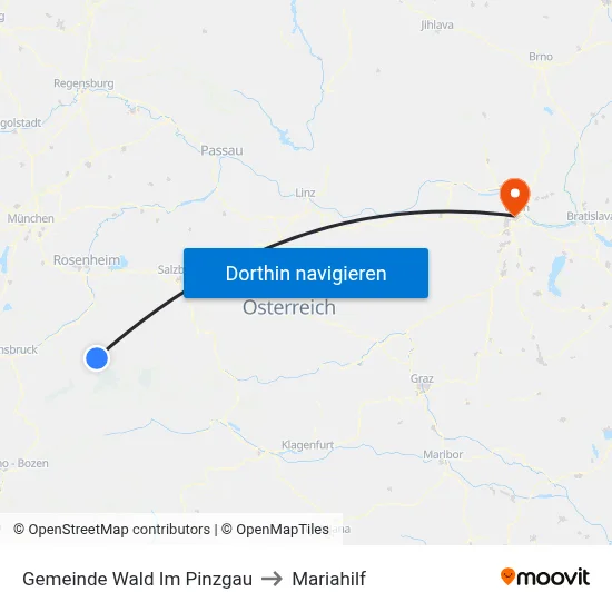 Gemeinde Wald Im Pinzgau to Mariahilf map
