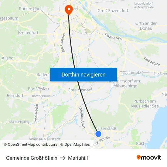 Gemeinde Großhöflein to Mariahilf map