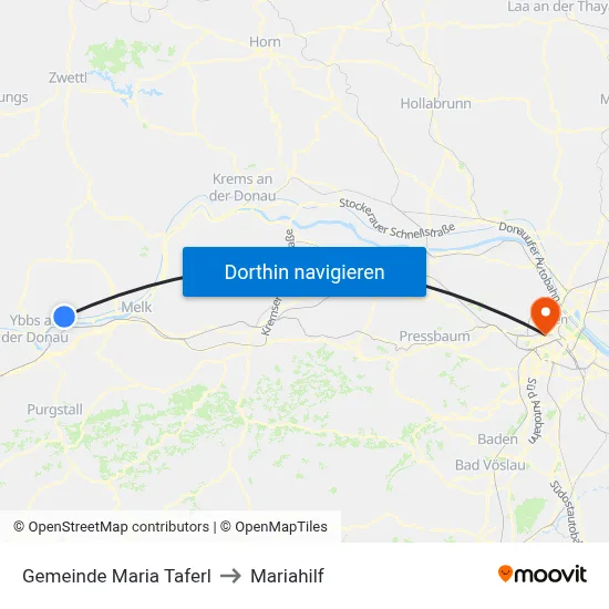 Gemeinde Maria Taferl to Mariahilf map