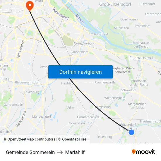 Gemeinde Sommerein to Mariahilf map