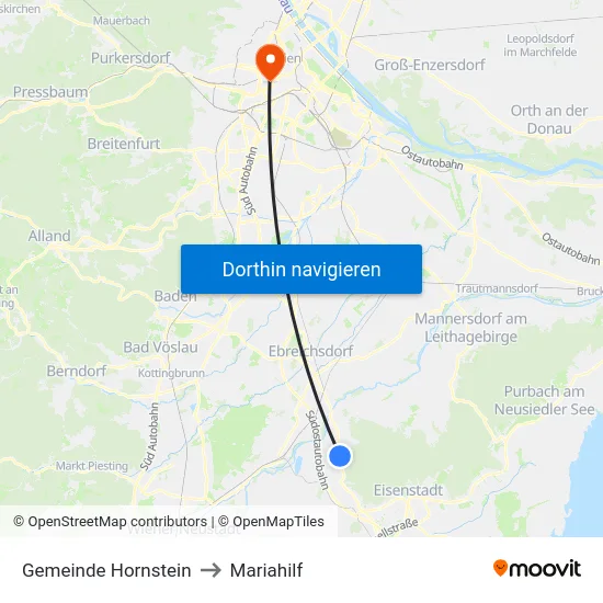 Gemeinde Hornstein to Mariahilf map