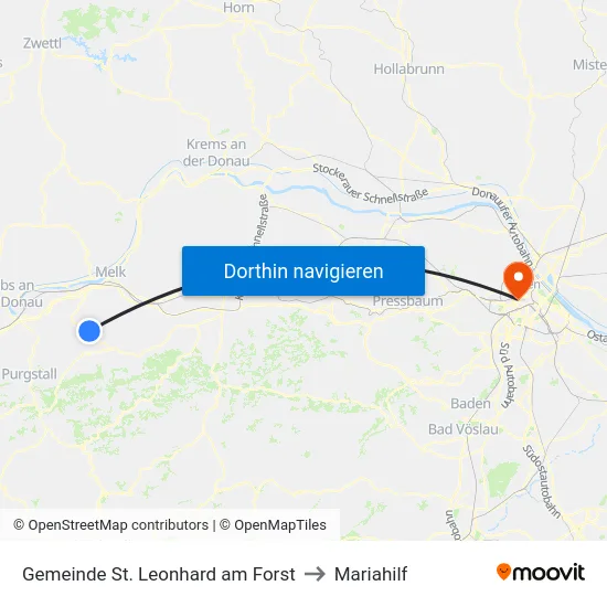 Gemeinde St. Leonhard am Forst to Mariahilf map
