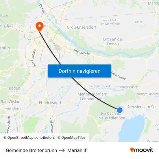 Gemeinde Breitenbrunn to Mariahilf map
