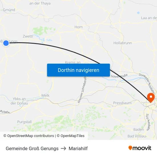 Gemeinde Groß Gerungs to Mariahilf map