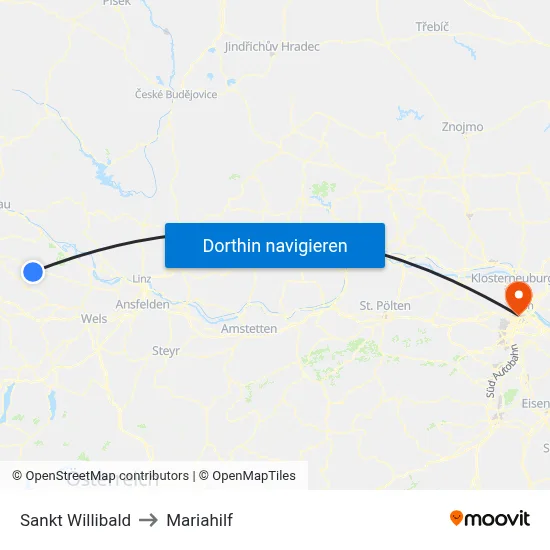 Sankt Willibald to Mariahilf map