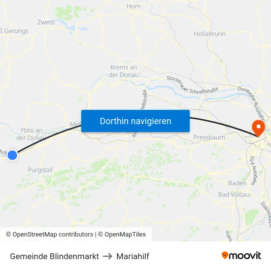 Gemeinde Blindenmarkt to Mariahilf map