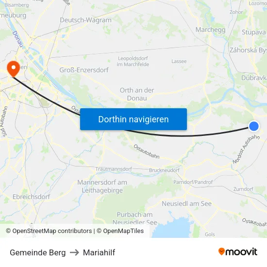 Gemeinde Berg to Mariahilf map