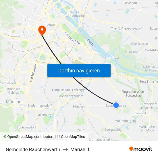 Gemeinde Rauchenwarth to Mariahilf map