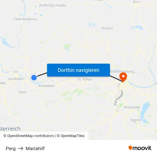 Perg to Mariahilf map