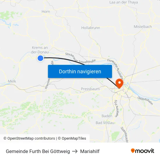 Gemeinde Furth Bei Göttweig to Mariahilf map