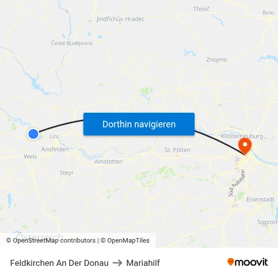 Feldkirchen An Der Donau to Mariahilf map