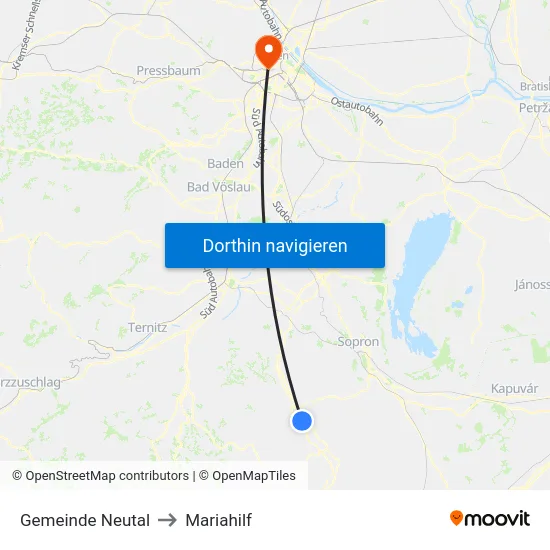 Gemeinde Neutal to Mariahilf map