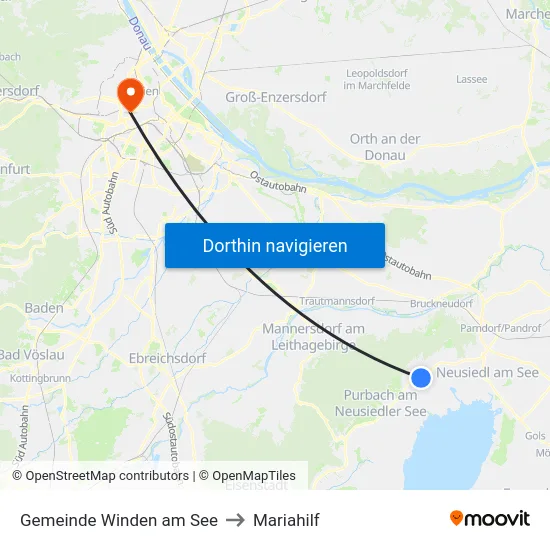 Gemeinde Winden am See to Mariahilf map