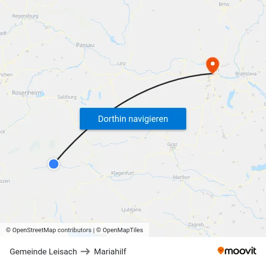 Gemeinde Leisach to Mariahilf map
