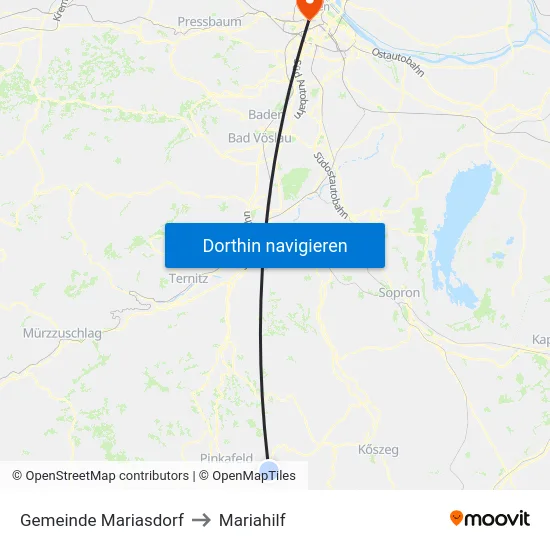 Gemeinde Mariasdorf to Mariahilf map