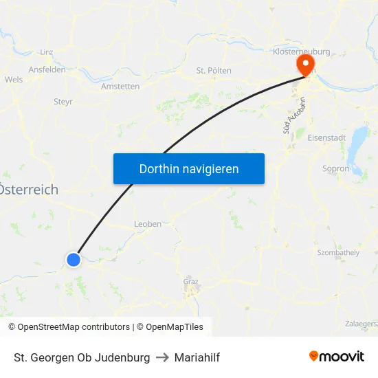 St. Georgen Ob Judenburg to Mariahilf map