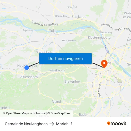 Gemeinde Neulengbach to Mariahilf map