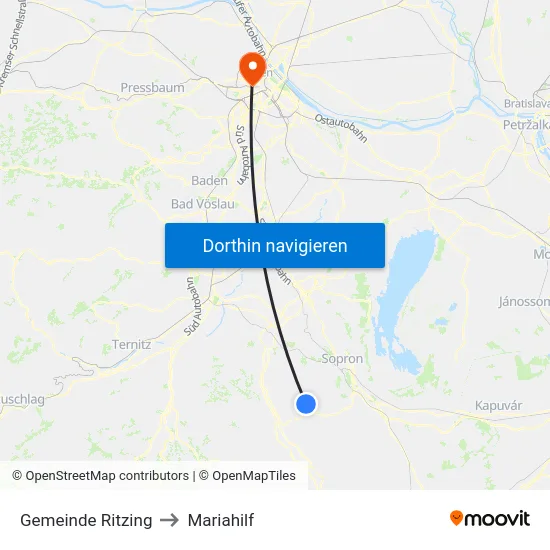Gemeinde Ritzing to Mariahilf map