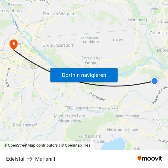 Edelstal to Mariahilf map