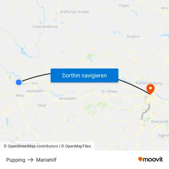 Pupping to Mariahilf map