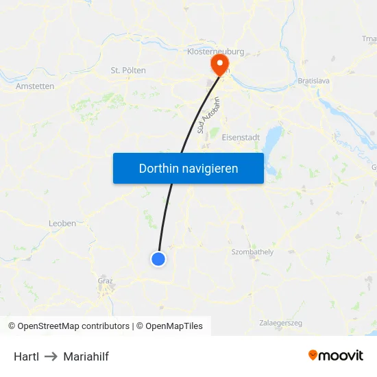Hartl to Mariahilf map