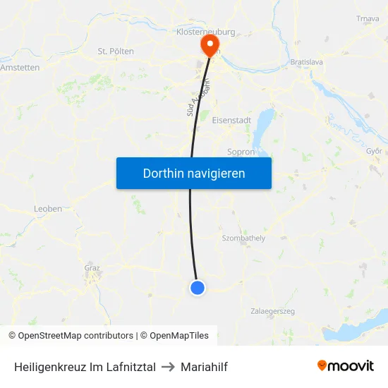 Heiligenkreuz Im Lafnitztal to Mariahilf map