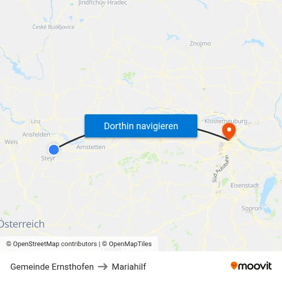 Gemeinde Ernsthofen to Mariahilf map