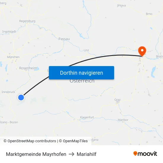 Marktgemeinde Mayrhofen to Mariahilf map