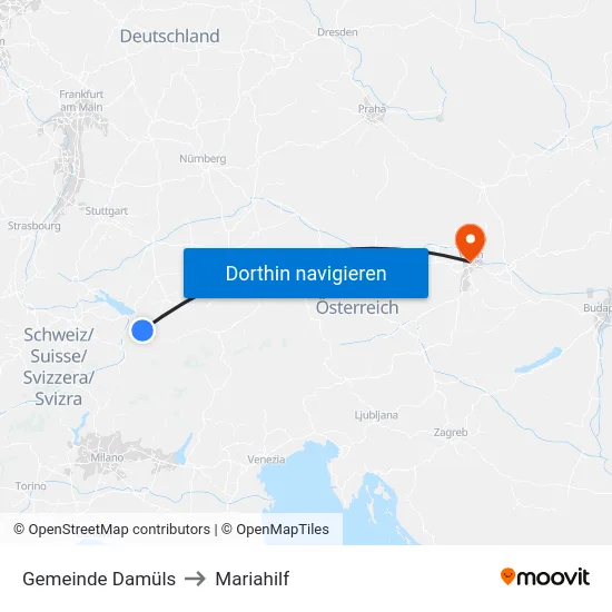 Gemeinde Damüls to Mariahilf map