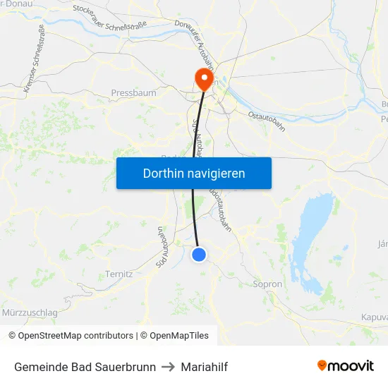 Gemeinde Bad Sauerbrunn to Mariahilf map
