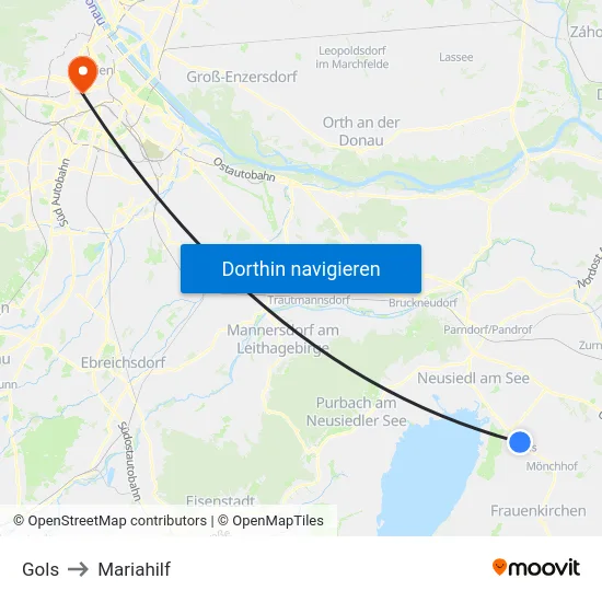 Gols to Mariahilf map