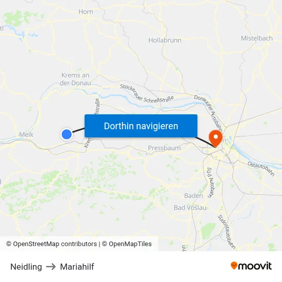 Neidling to Mariahilf map