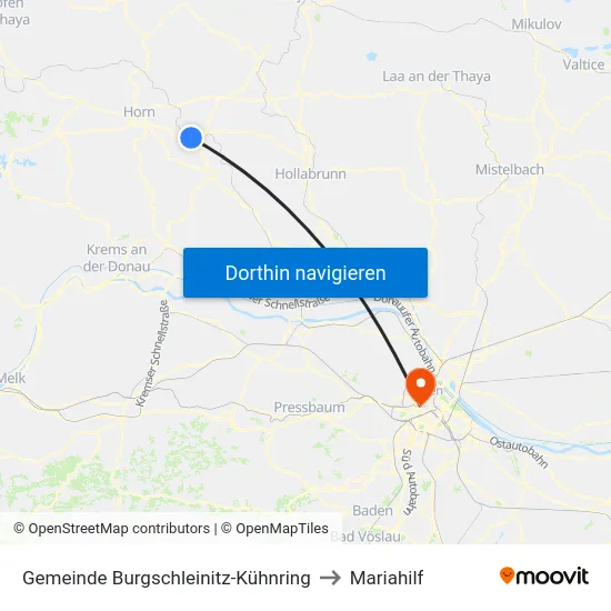 Gemeinde Burgschleinitz-Kühnring to Mariahilf map