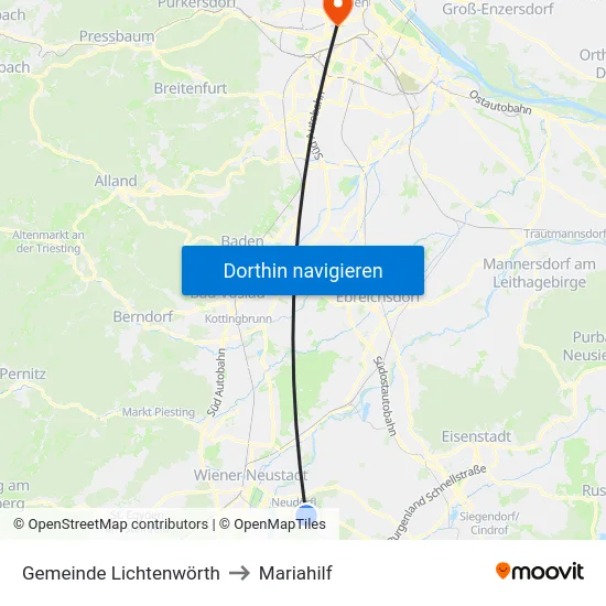 Gemeinde Lichtenwörth to Mariahilf map