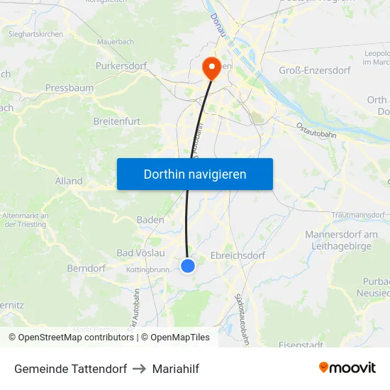 Gemeinde Tattendorf to Mariahilf map