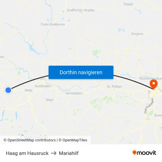 Haag am Hausruck to Mariahilf map