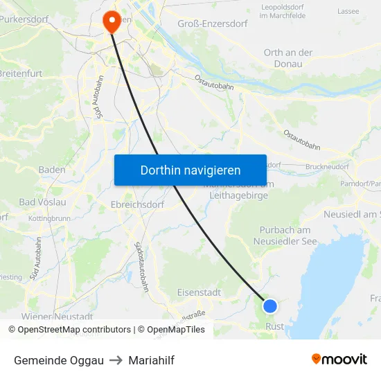Gemeinde Oggau to Mariahilf map