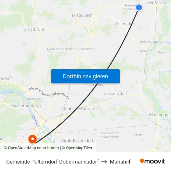 Gemeinde Palterndorf-Dobermannsdorf to Mariahilf map