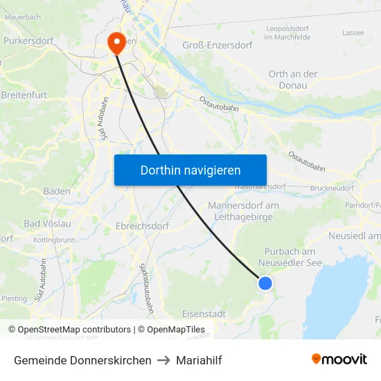 Gemeinde Donnerskirchen to Mariahilf map